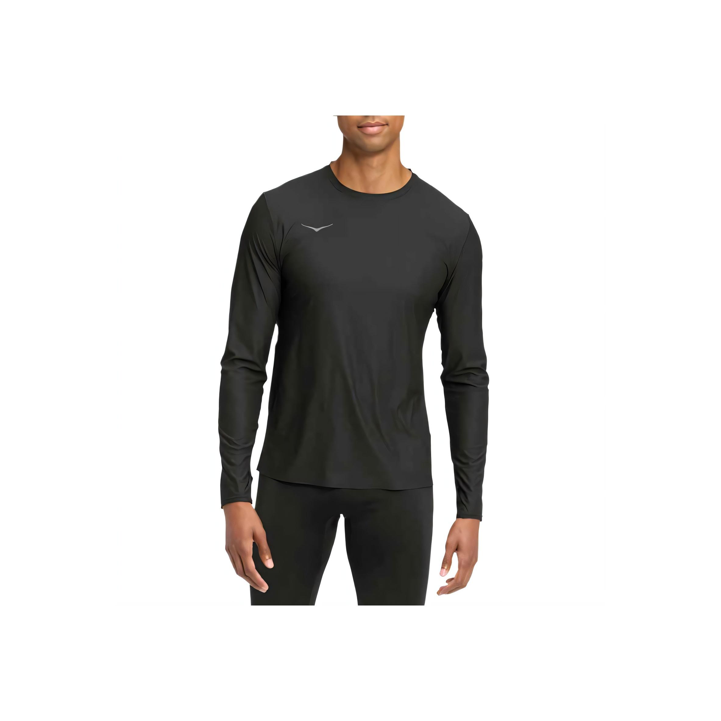 

HOKA ONE ONE Minimalist Comfortable Solid Color Long Sleeve T-Shirt Men tops 1175772-BLK
