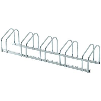 Bike Stand Parking Rack Floor or Wall Mount Bicycle Cycle Storage Locking Stand (5 Racks, Silver)