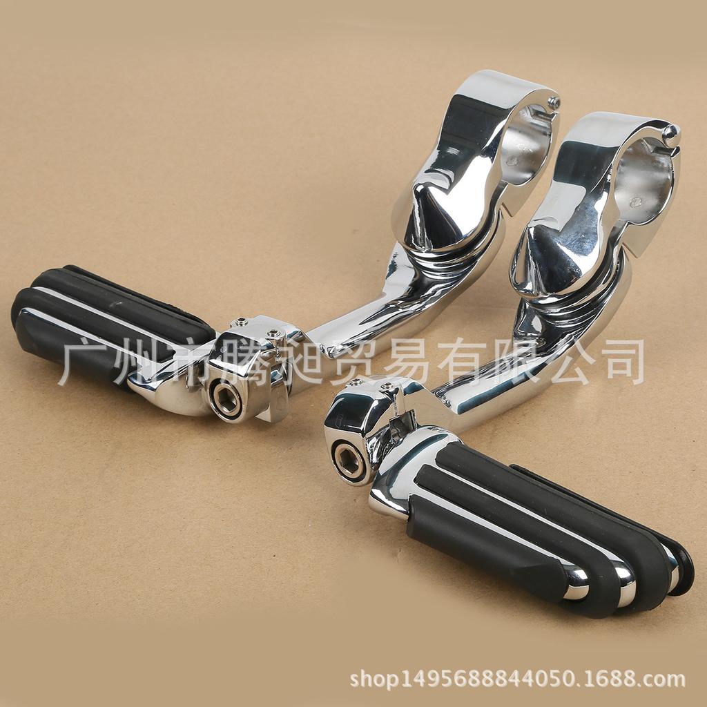 Motorcycle Footpegs: Durable Metal & Rubber