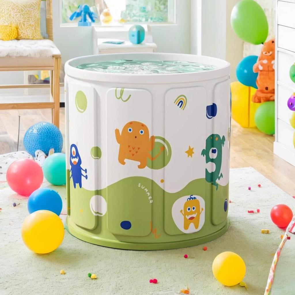 Foldable Cartoon Duck Portable Bathtub for Adults - Warm, Full-Body Soak for Autumn and Winter