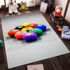 Colorful Billiard Balls Design Rug, Non-slip Rug Suitable for Living Room and Bedroom Sofas.