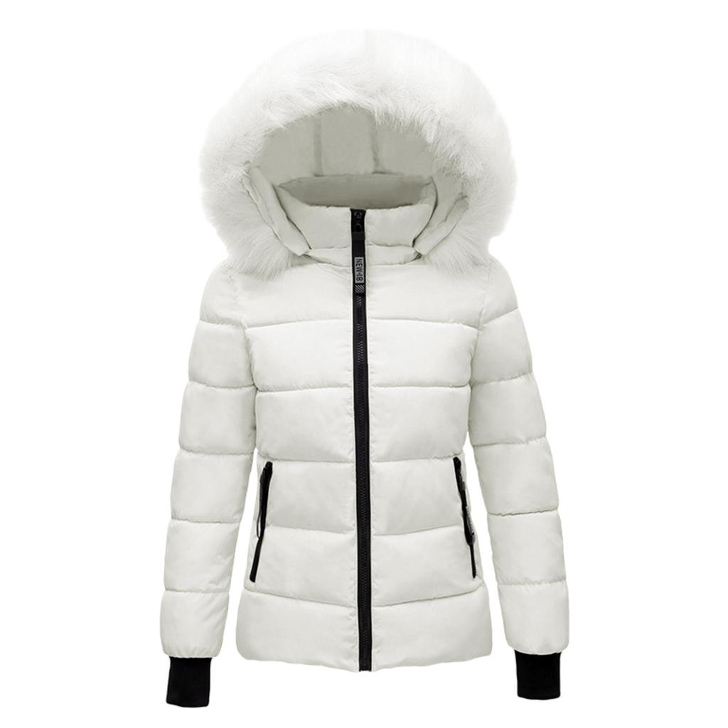 Dámský zimní kabát velké velikosti jednobarevný kabát s dlouhým rukávem a zipem s kapsou