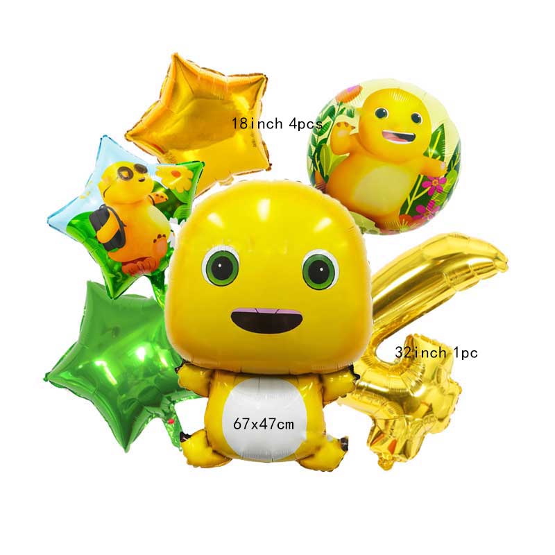 duangduang Cute Yellow dinosaur Balloon Girl Birthday Party supplies Arch Room Home Decoration Boy Gift baby Shower