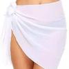 Summer Chiffon Short Sarong Beach Skirt Solid Color Sunscreen Blouse Shawl Women