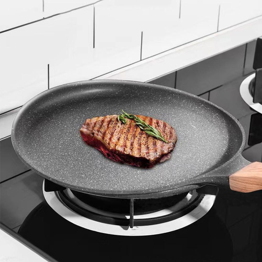 20/24/28cm Non-Stick Egg Frying Pan Thousand-Layer Bakeware Omelette Steak Pancake Kitchen Home Induction Cooker Gas Saucepan