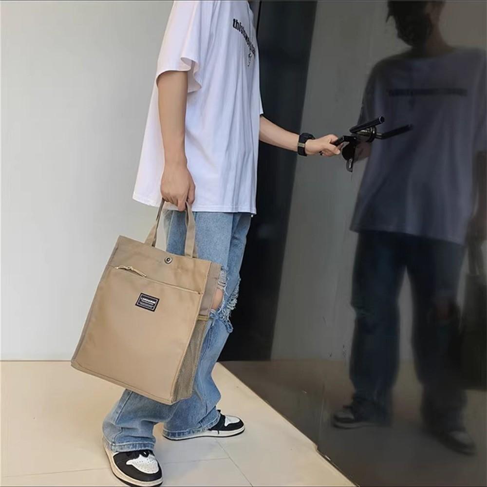 Large Capacity Male Commuting Tote Bag Oxford Cloth Portable File Bag Lightweight Handbag  Unisex