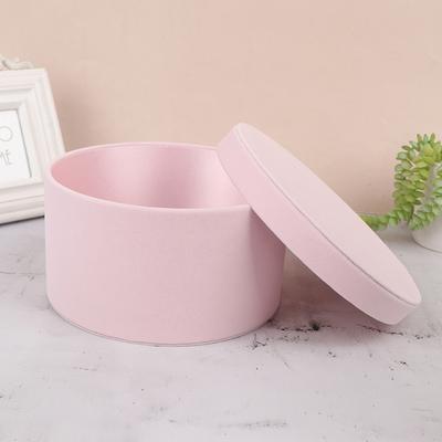 1Pc Round Flannelette Flower Boxes Florist Gift Party Packaging Box Decoration