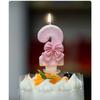 Cute Pink Bow 3D Number Cake Candles for Birthday Party Decorations Birthday Decoration Cake Decorating Tools gender reveal NONE