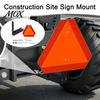High Visibility Warning Triangle UTV Slow Moving Vehicle Sign Bracket Kit with Reflective SMV Triangle, 2" Receiver Six Inch Bolt Spacing Adapter