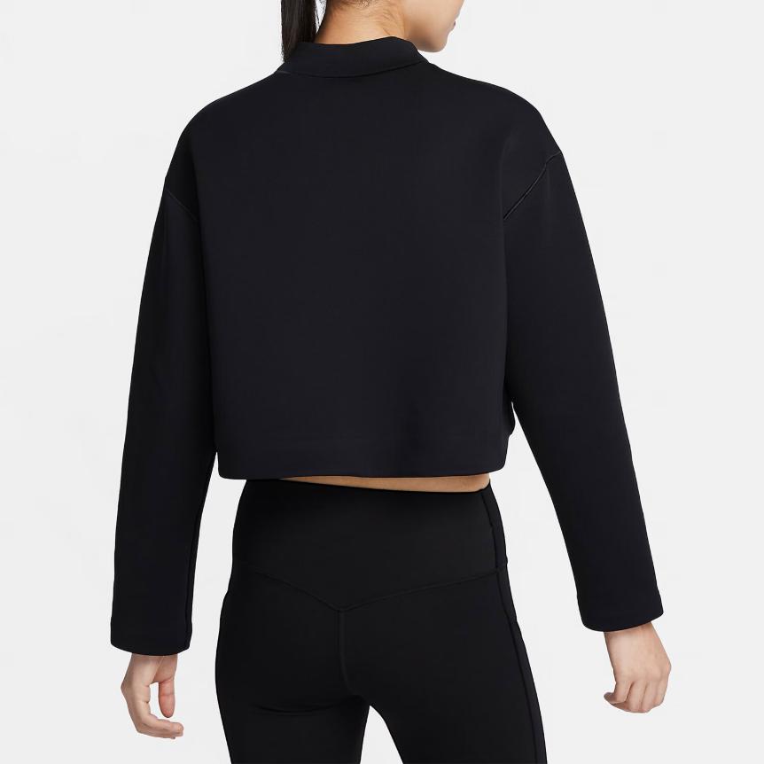 Nike FutureMove Cropped Loose Casual Sweatshirt Women Tops Black FN2793-010