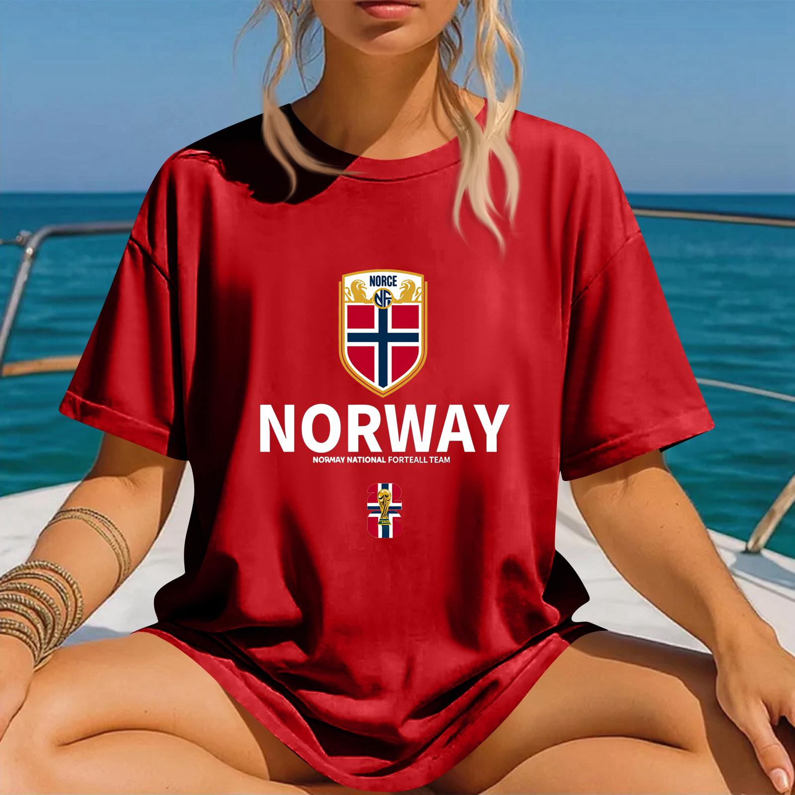 

Men Women Unisex Casual Crew Neck Short Sleeve Pullover T Shirt Football World Cup 2026 Inspired Graphic Print Top M красный
