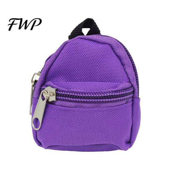 Oxford Cloth Key Bag Mini Backpack Coin Purse, Scratch Resistant Zippered Compartment Small Zipper Pouch Keychain Bag, Waterproof Earphone Case