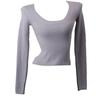 2024u Collar Sweater Women's Winter Long Sleeve Inner Thread Inner Match Sexy Silm Bottoming Shirt
