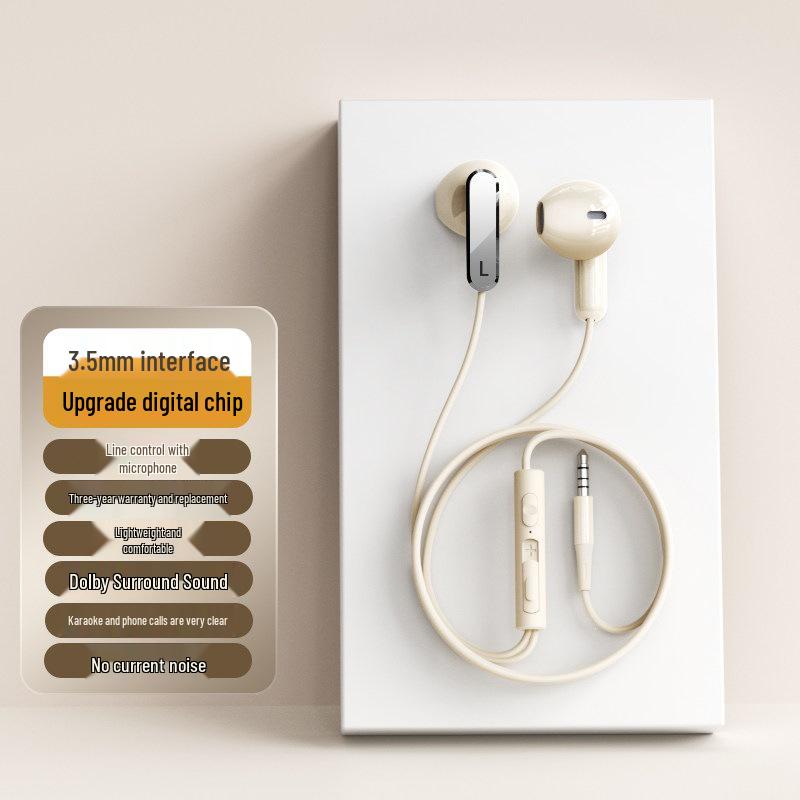Wired Noise-Cancelling In-Ear Headphones with Type-C Interface - High-Quality Sound & Heavy Bass for Gaming and Music on Phones & Tablets