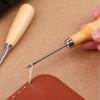 YFFSFDC Leathercraft Tool Set for Hand Includes Waxed and Presser Foot for DIY Hand Sewing and Leather Cord Sewing 14-Piece Sewing, Thread, Needles,