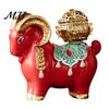 Luck Goat Decor Chinese Zodiac Sheep Figurine, Rotatable Wealth Statue, Year of Small Animal Figurine Mascot, Vintage Style Tabletop Ornament for Home