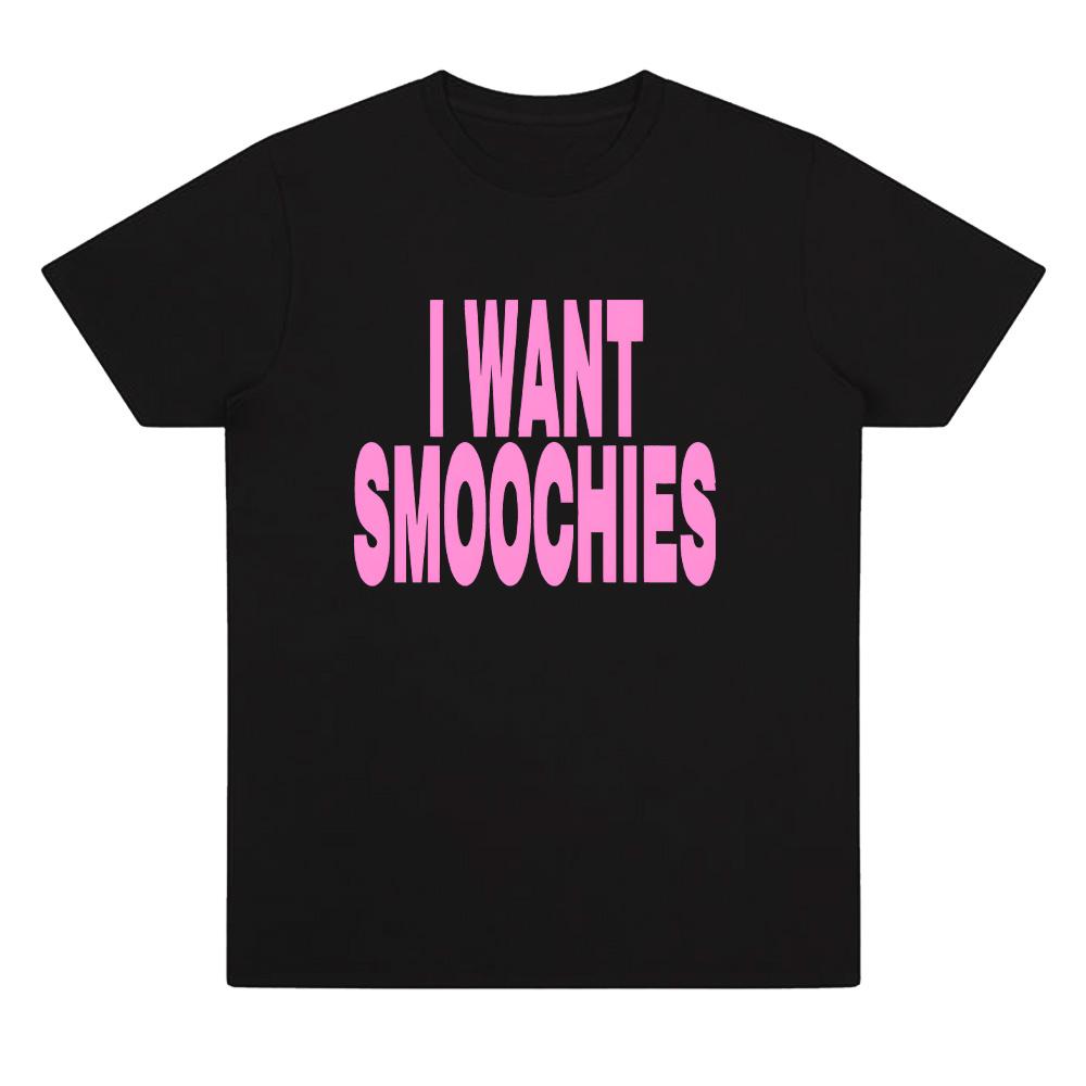 I Want Smoochies Tee Ashnikko Unisex Summer Tour Merch Tees Fashion Cotton Crewneck Harajuku Short Shirts for Women