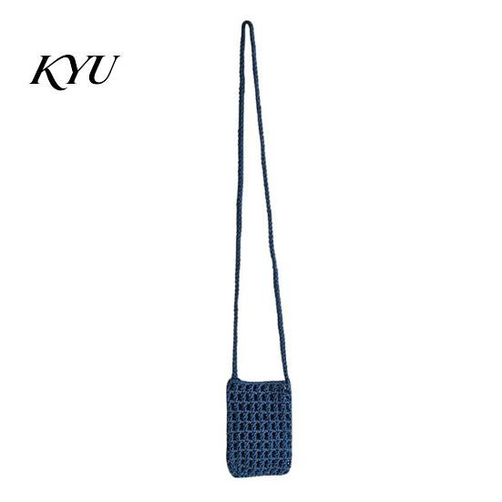 Elegant Hollow Pattern Bag Boho Crochet Phone Bag, Handmade Crossbody Cell Bohemian Woven Lightweight Small Clutch Purse for Women Travel Daily
