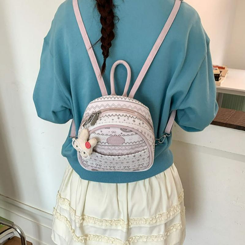 Korean Style Cute Mini Backpack for Women Fashi Ins Trendy Sweet Shoulder Bag Comfortable and Versatile Texture Commuting Bag