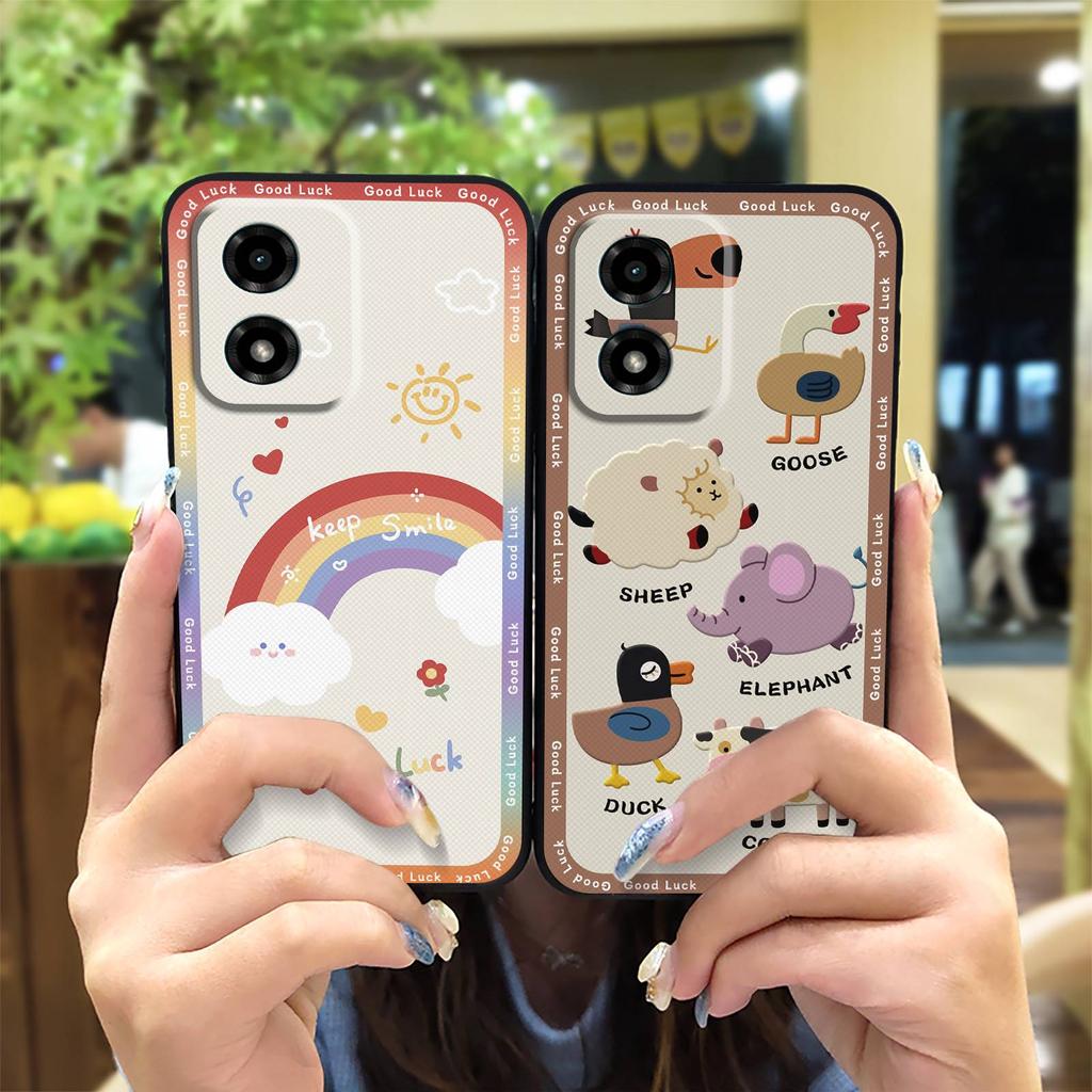 Soft Case Cartoon Phone Case For MOTO G04 Full Wrap Anti-knock Shockproof Dirt-resistant Silicone Durable Back Cover TPU