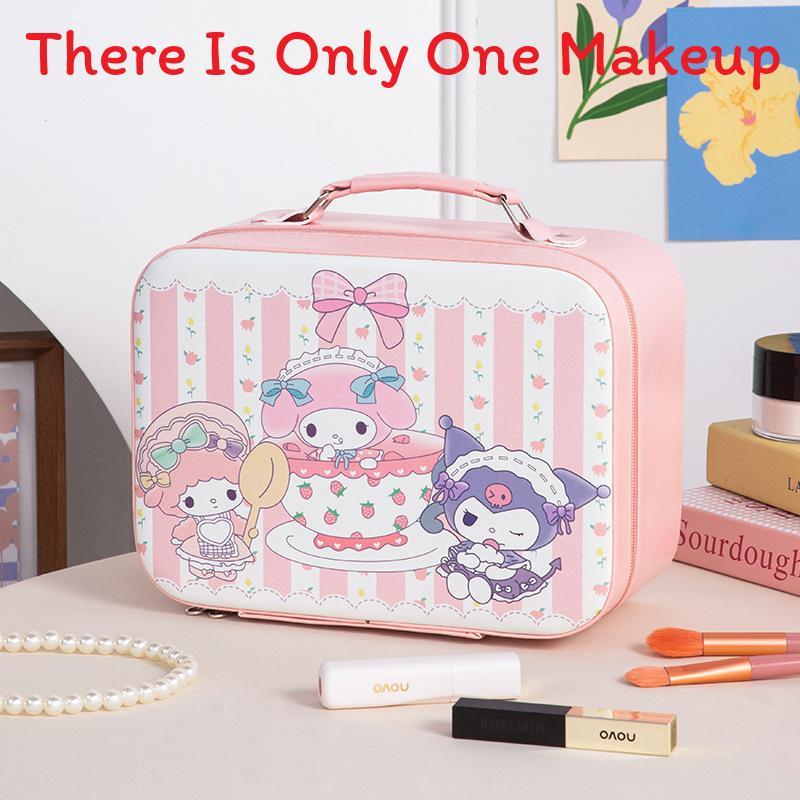 Cute Cartoon Makeup Bag With Large Capacity And Mirror For Daily Travel And Gift