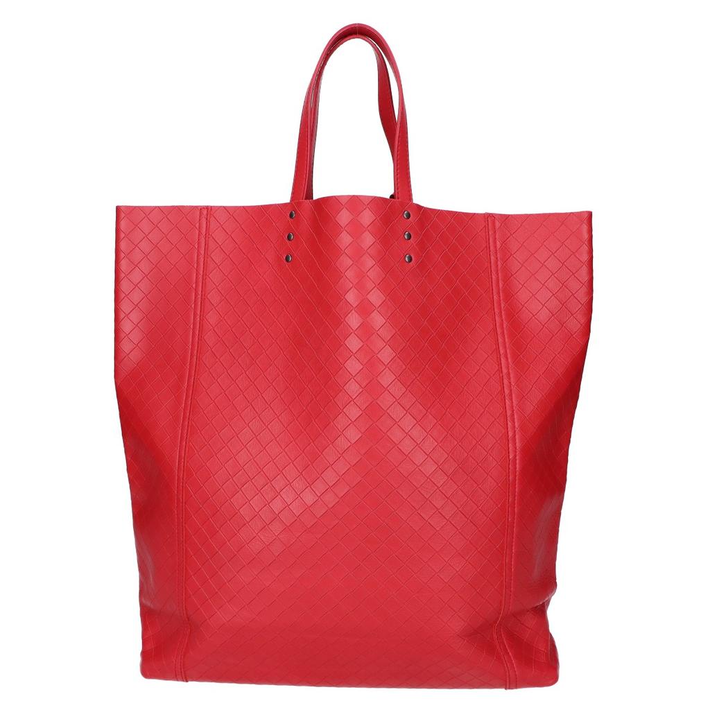 BOTTEGA VENETA Excellent condition Intrecciato Mirage Tote Bag RedUsed