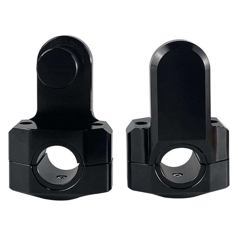 1 Pair Motorcycle Pivoting HandlebarRiser Aluminum Clamps for 22mm 25mm Handlebars Modified Accessories Black