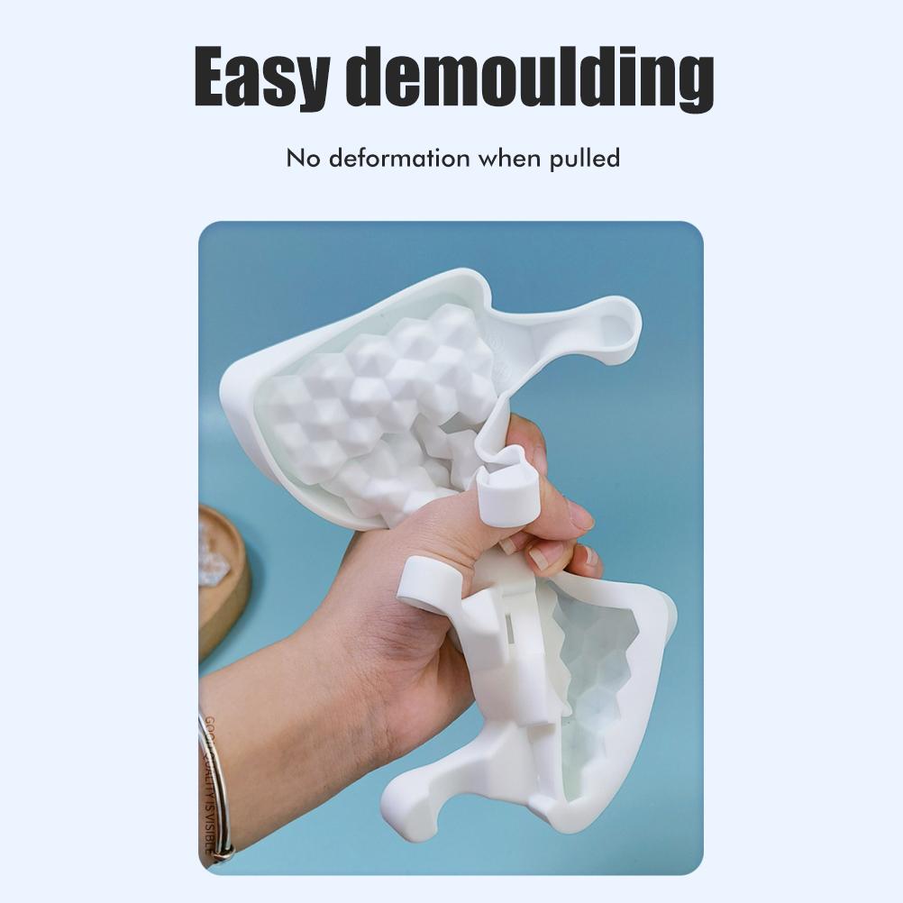 Silikon Eisform, 4 Zellen Eis am Stiel Form DIY Eismaschine für gefrorenes Dessert Eis am Stiel