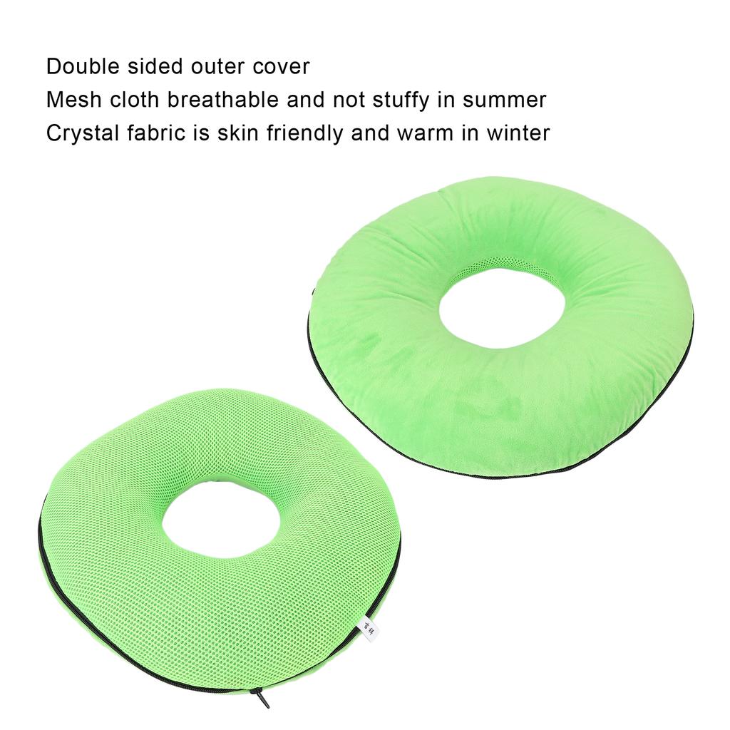 Anti Bedsore Cushion Donut Shape Tailbone Hemorrhoid Cushion for Elder Bedridden Patient Green