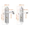 Stainless Steel Handle Door Lock Mechanical Magnetic Security Entry Lever Lock for Bedroom Hotel