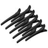  Hair Clips 12Pcs Black Durability Big Bite Alligator Clip Set Professional Plastic Hair Clips For Easy Styling And Sectioning (Duckbill)