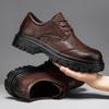 Fashion High Quality Oxford Shoes Men Casual Lace Up Dress Shoes Brand Moccasins Business Shoes Platform Genuine Leather Men Footwear