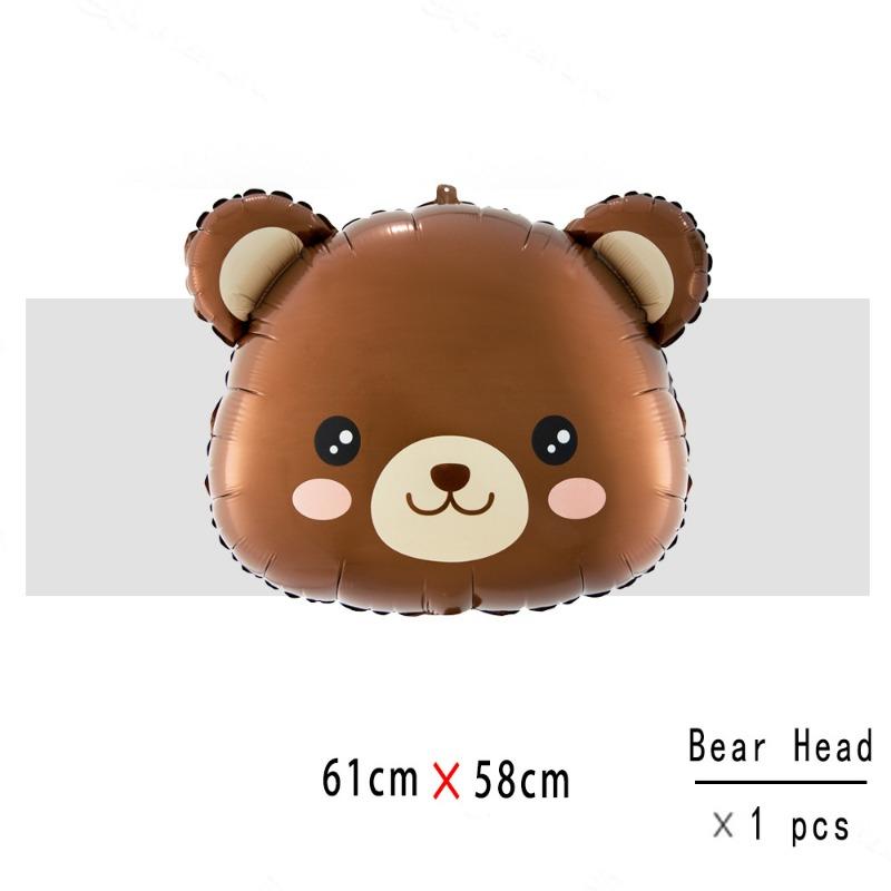 New Cartoon Jungle Animal Aluminum Film Balloon Tiger Lion Birthday Party Scene Decoration and Arrangement Balloon