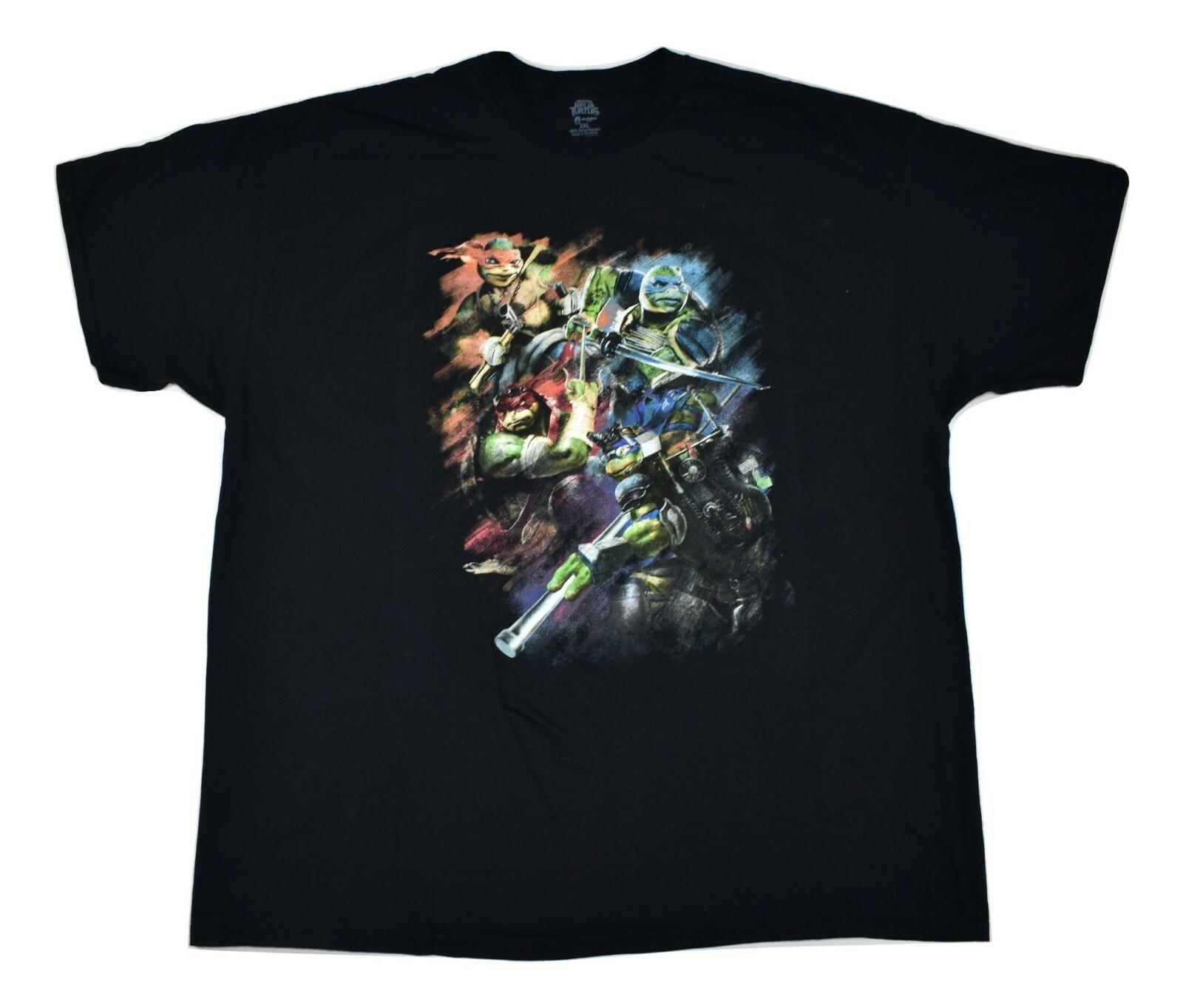Teenage Mutant Ninja Turtles Mens TMNT Ready To Fight Black Shirt New S2XL XXL