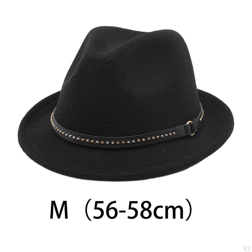 Fedora Hat Jazz Cap Cosplay Panama Widebrim for Fancy Dress Cocktail Party Outdoor