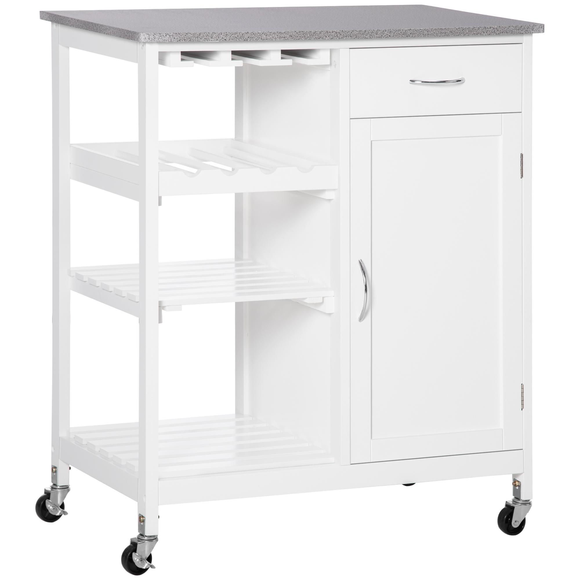 Kitchen Cart with Wheels Serving Cart