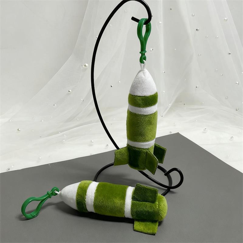 1/2 Pcs Cute Funny Missile Model Plush Doll Stuffed Toys Keychain Bag Pendant Backpack Hanging Ornaments Keyring Christmas Gifts