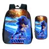 Straight Hair Animation Digital Printing Children'S Two-Piece Set Backpack Pencil Bag Primary And Secondary School Schoolbag