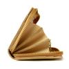 AGILITY affa "Grotto" Women's Long Wallet with Round Zipper, Genuine Leather, Gold and Silver Foil