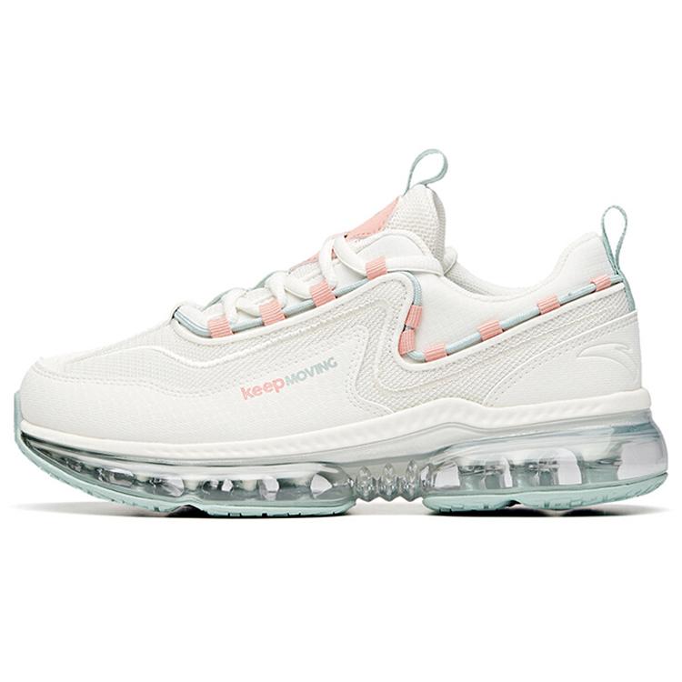 New Anta Cushioning Slip Resistant And Abrasion Resistant Low Top A Prooo Running Shoes Women's White Green 922035505-1