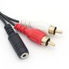 mm to mm RCA AV Camcorder Video Cable Female to 2RCA QiCheng&LYS 3.5 3.5 (3.5 Male)