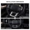 Steering Wheel Decoration Cover Trim Accessories For Ford F150 2021-2023 Chrome