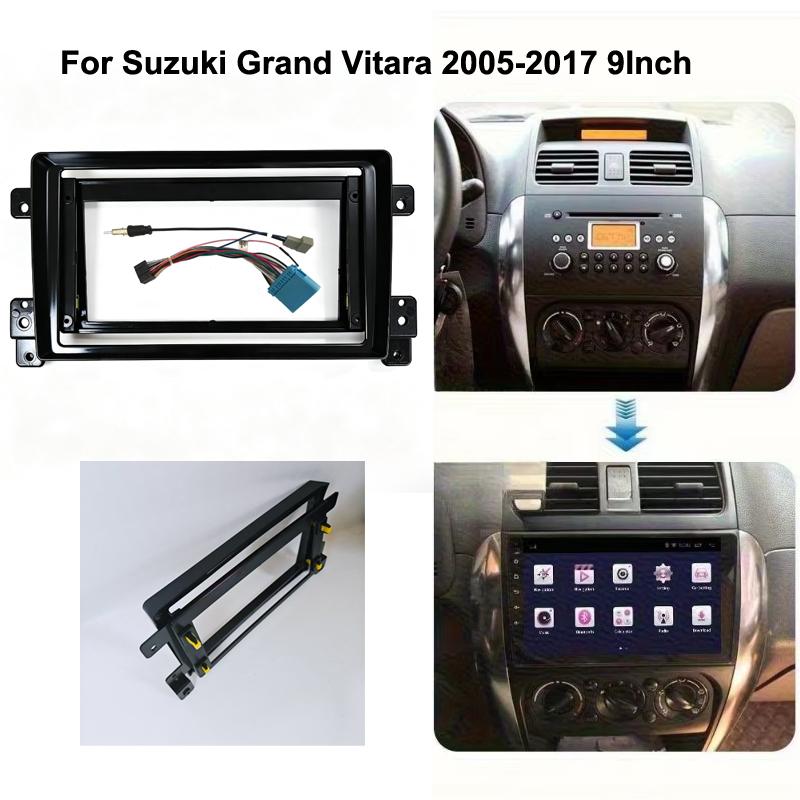 For Suzuki Grand Vitara 2005-2017 9 Inch Car Fascia Frame Decorative Panel Mounting Auto Interior Accessories