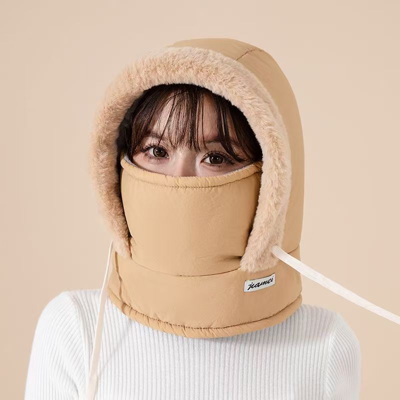 Winter Warmth Lei Feng Hat Plus Velvet Thickened Ear Protection and Cold Protection Mask Scarf Ski Integrated Windproof Cycling