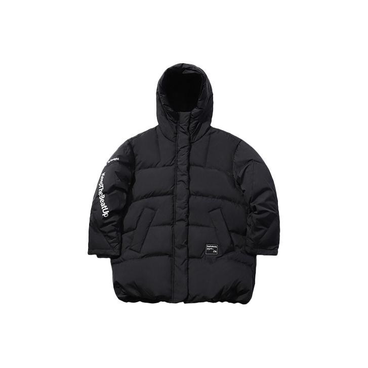 Li Ning Cold Resistant Warm Hooded Down Jacket Women Outerwear Standard-Black AYMP032-2