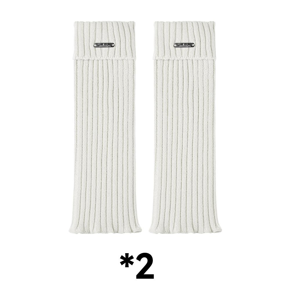 1/2 Paar Trendige Strick-Beinstulpen für Damen Y2K Punk Einfarbig Sockenstulpen Herbst Jk Lolita Beinstulpen Koreanischer Stil