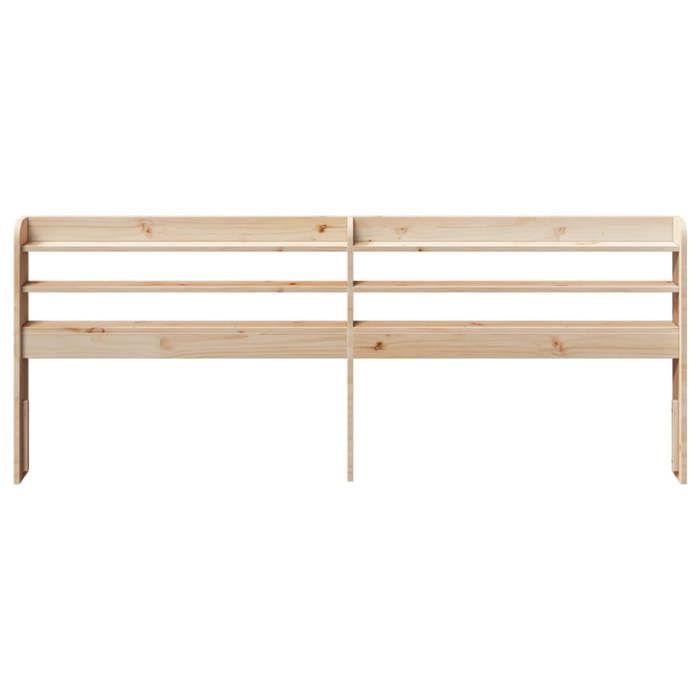 VidaXL Tête de lit avec étagères 200 cm bois massif de pin, tête de lit en bois, tête de lit avec rangement, tête de lit sur 850938