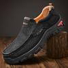 Talla Grande 47 48 Zapatos sin Cordones de Cuero Genuino para Hombre Nobuck Piel de Vaca Originales para Exterior Casual Senderismo Trekking