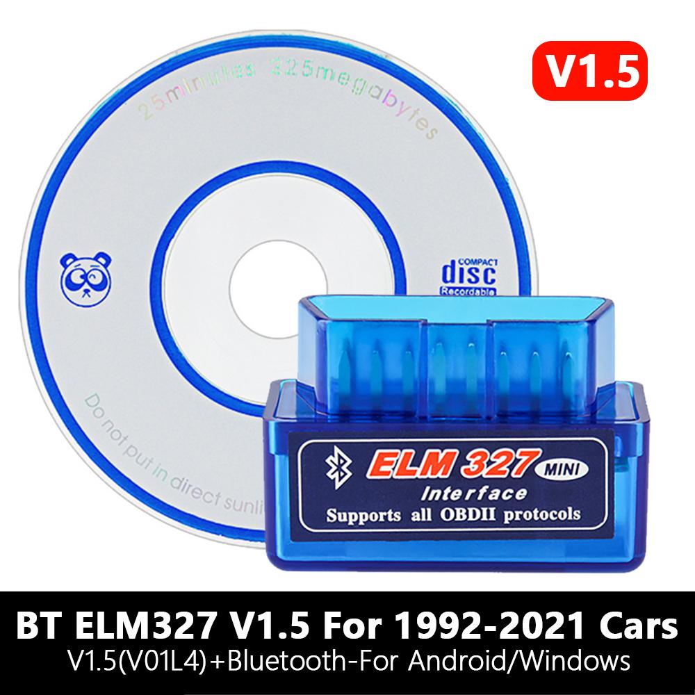 Bluetooth 5.1 ELM327 V2.1 Auto OBD2 Scanner Car Diagnostic Tool Code Reader Tool Super MINI ELM 327 V1.5 For Android