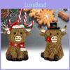 Adorable Highland Cow Resin Decoration Perfect For Christmas Home And Garden Gifts